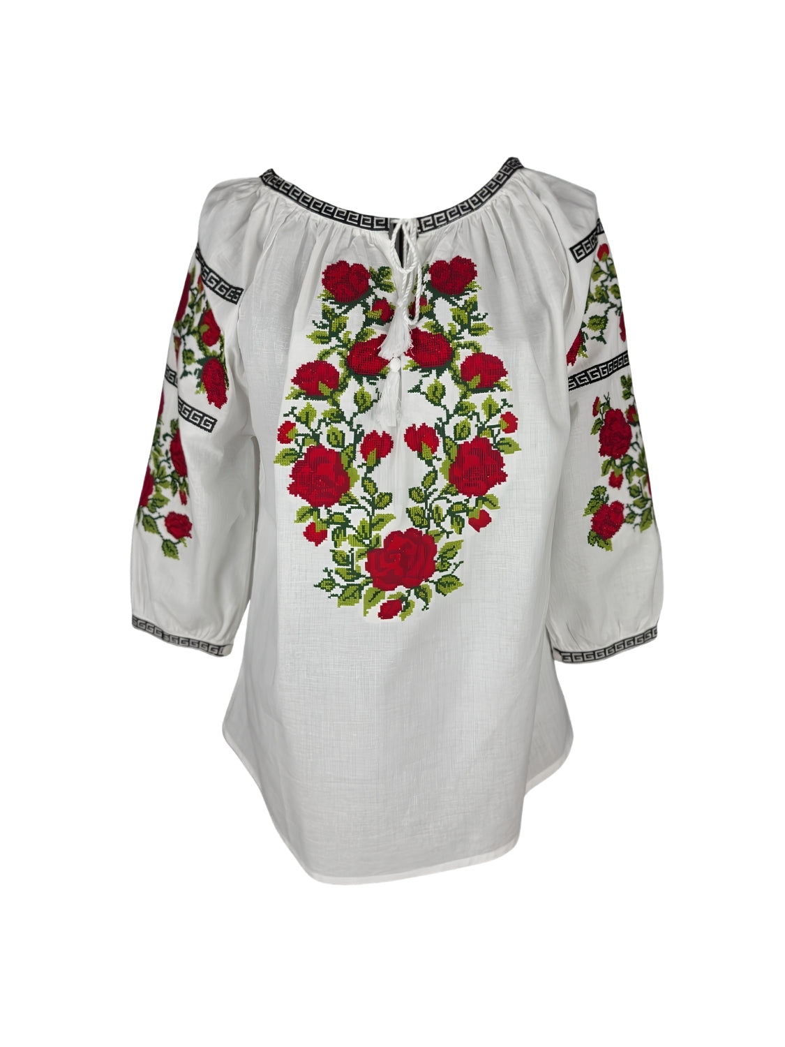 Bluza dama IL26 alb/rosu
