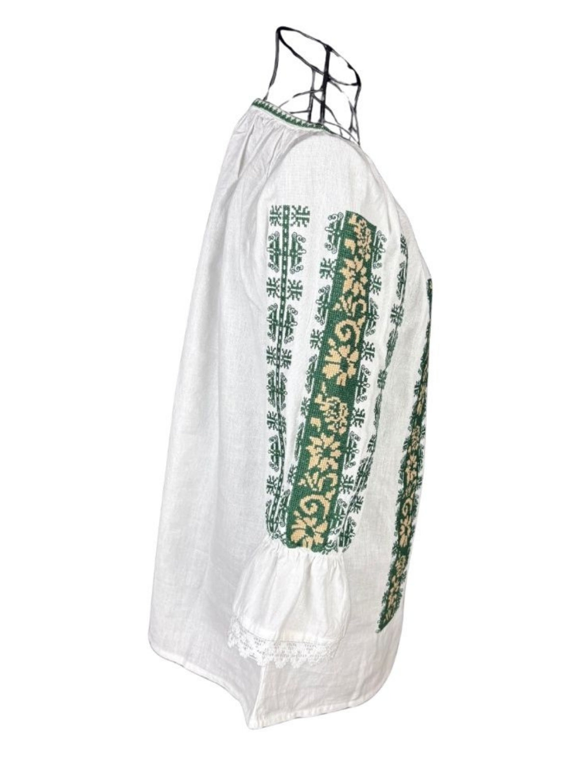 Bluza dama A26 alb/verde