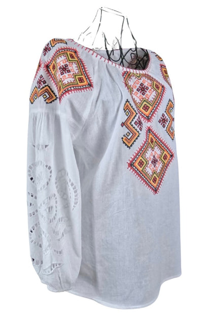 Bluza dama tip ie RD24, alb/galben