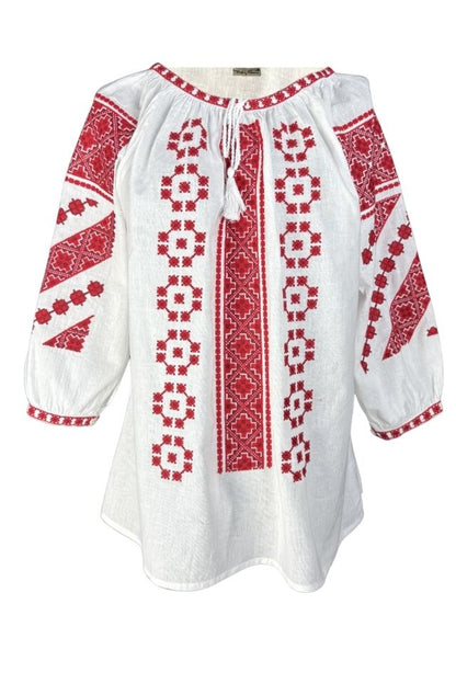 Bluza dama M26 alb/grena