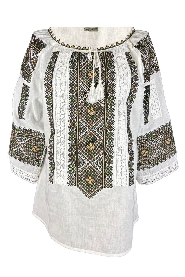 Bluza dama O25 alb/maro