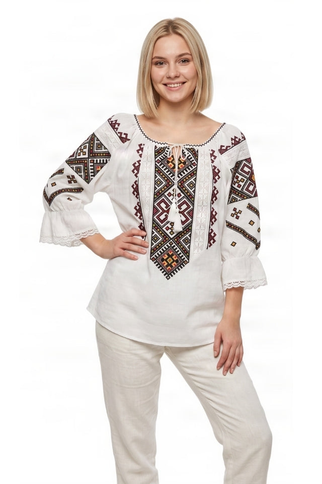 Bluza dama SE26F alb/mov