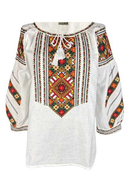 Bluza dama DF alb/portocaliu