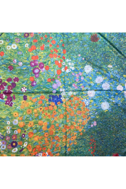 Esarfa patrata M dama, Dacali, albastru/roz, 70x70 cm
