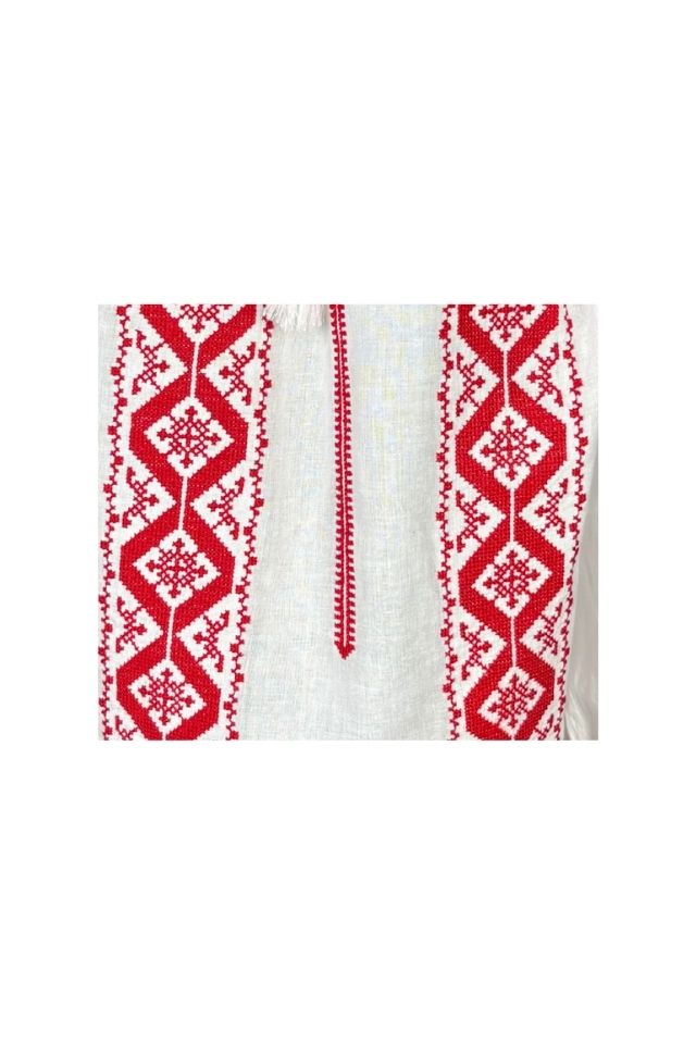 Bluza dama A26 alb/rosu