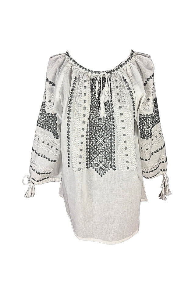 Bluza dama IL26 alb/gri
