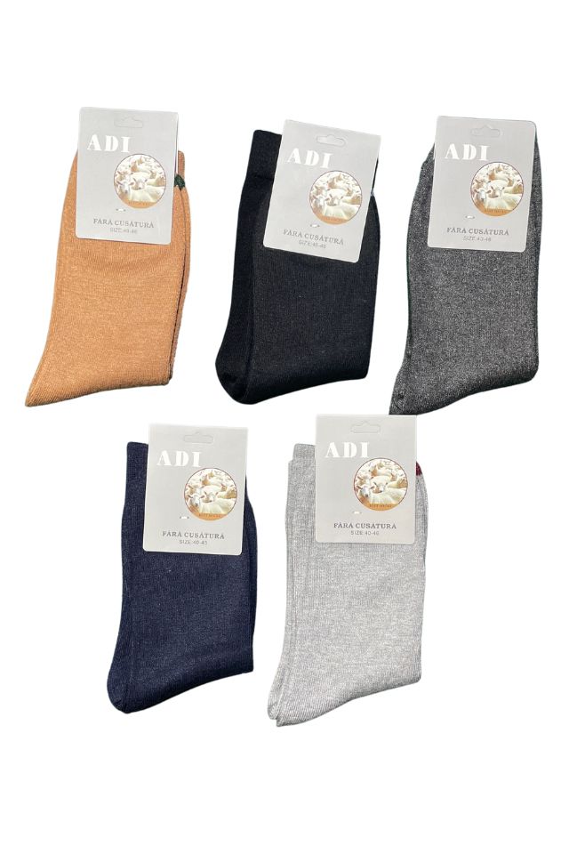 Set 5 perechi sosete barbati din angora AU, Dacali, marimea 40-44, multicolor