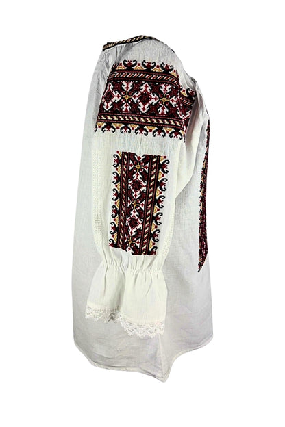 Bluza dama O26F alb/rosu