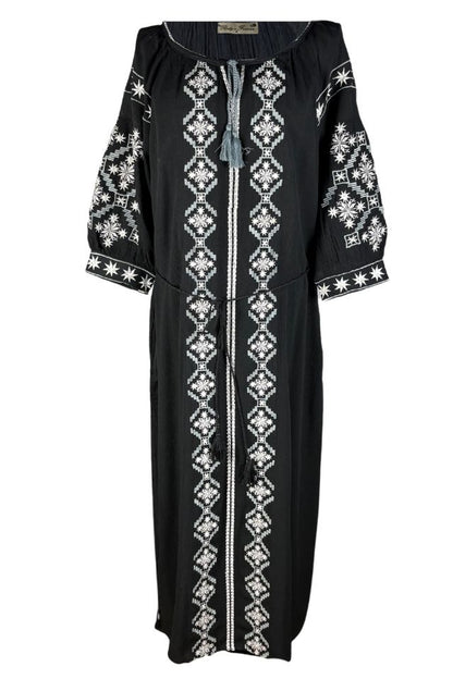 Rochie dama casual RL25 negru/gri