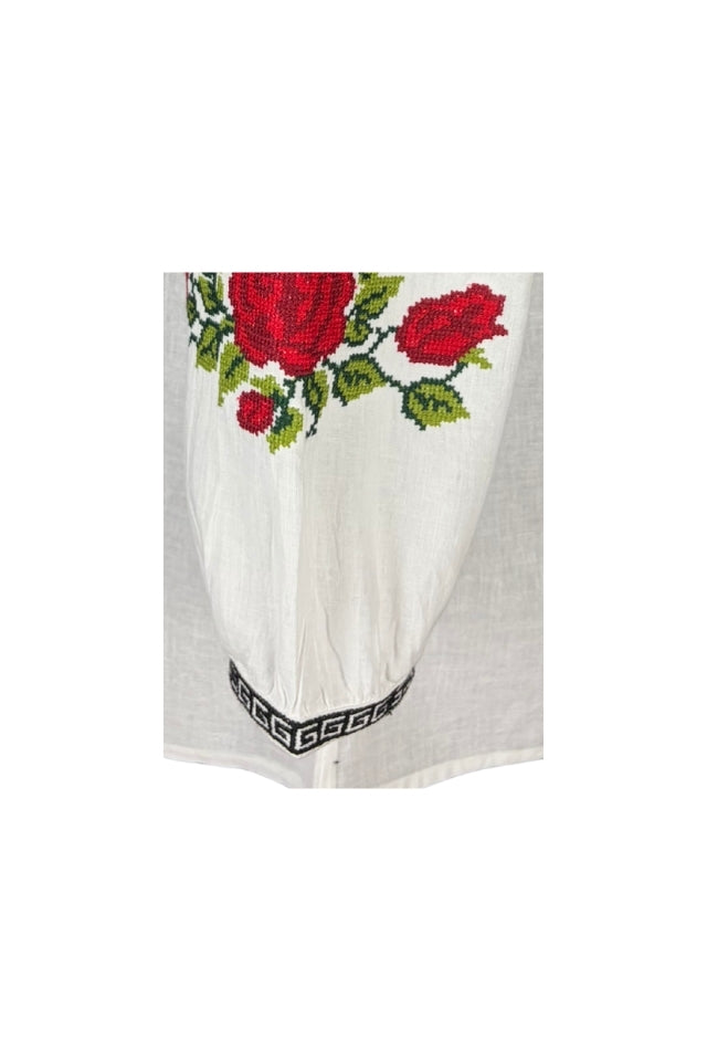 Bluza dama IL26 alb/rosu