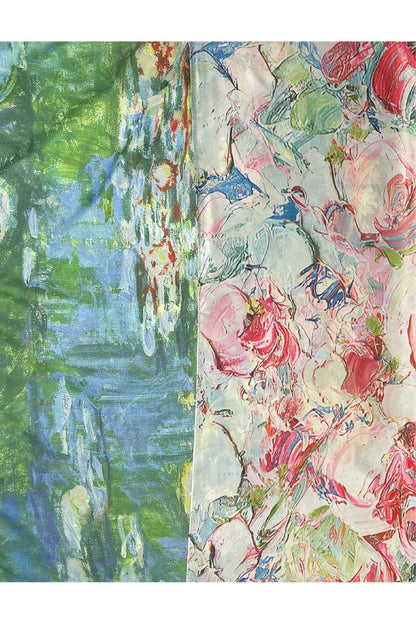 Esarfa patrata NR dama, Dacali, roz, 70x70 cm