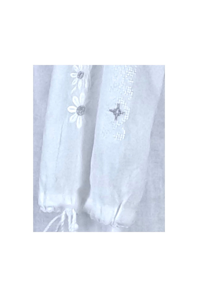 Bluza tip ie dama B23, alb optic/argintiu antichizat