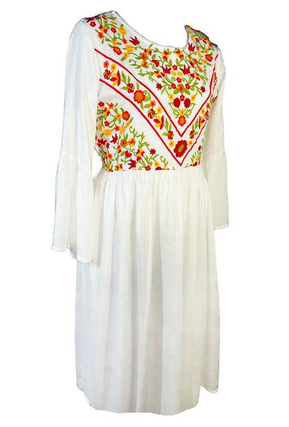 Rochie dama casual RD2, alb/portocaliu