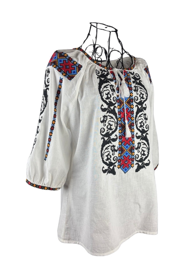 Bluza dama AU26 alb/negru