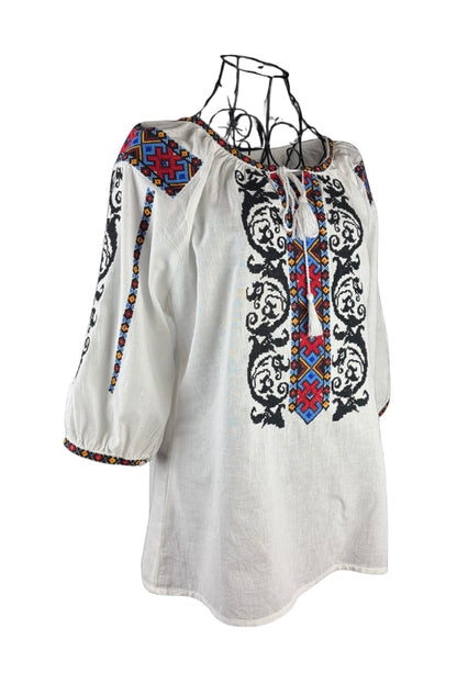 Bluza dama AU26 alb/negru