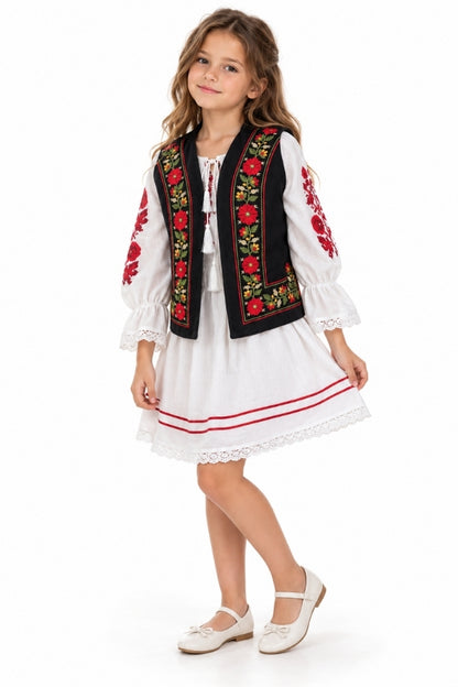 Vesta fete CPOF negru/galben