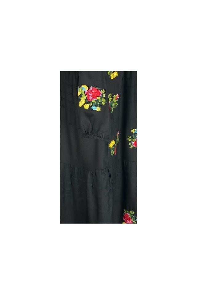 Rochie dama S25 negru/galben