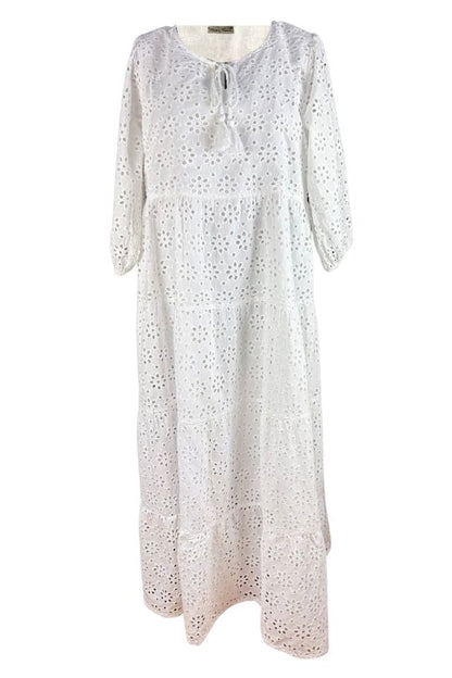Rochie traditionala dama R25 alb crystal