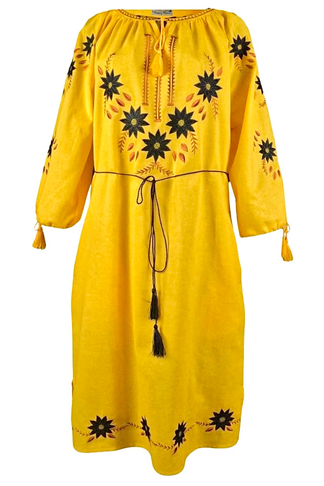 Rochie dama casual RDF, galben