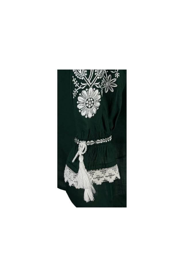 Bluza dama IL26 verde/alb