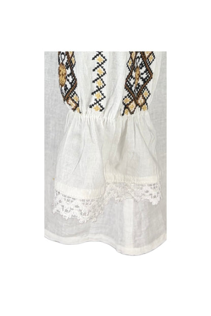 Bluza dama IL26 alb/maro