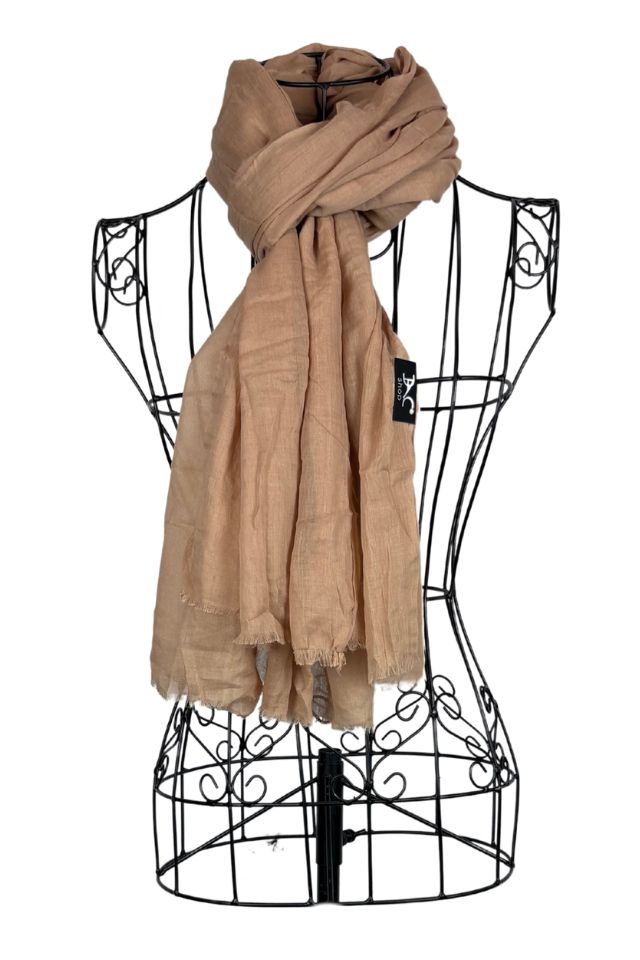 Esarfa dama uni 25VM, maro deschis 180 x 95 cm