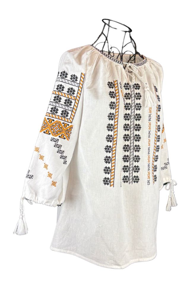 Bluza tip ie dama R25 alb/gri