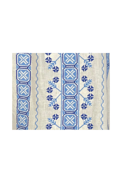 Bluza tip ie dama B23, alb/albastru cosmic