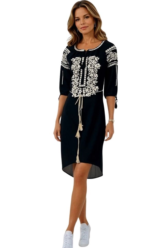 Rochie dama negru/bej