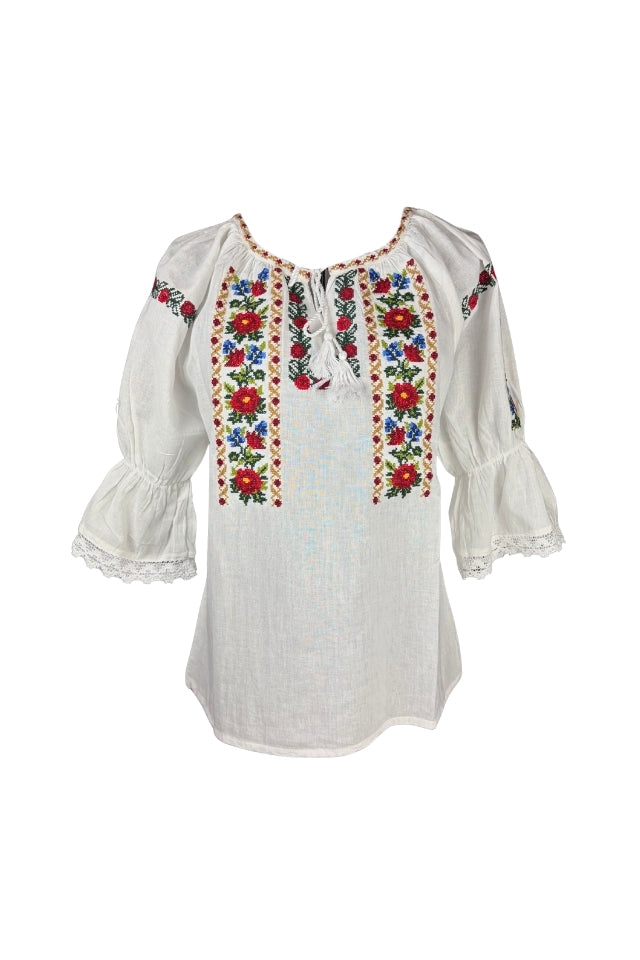 Bluza fete AU26CP alb/verde