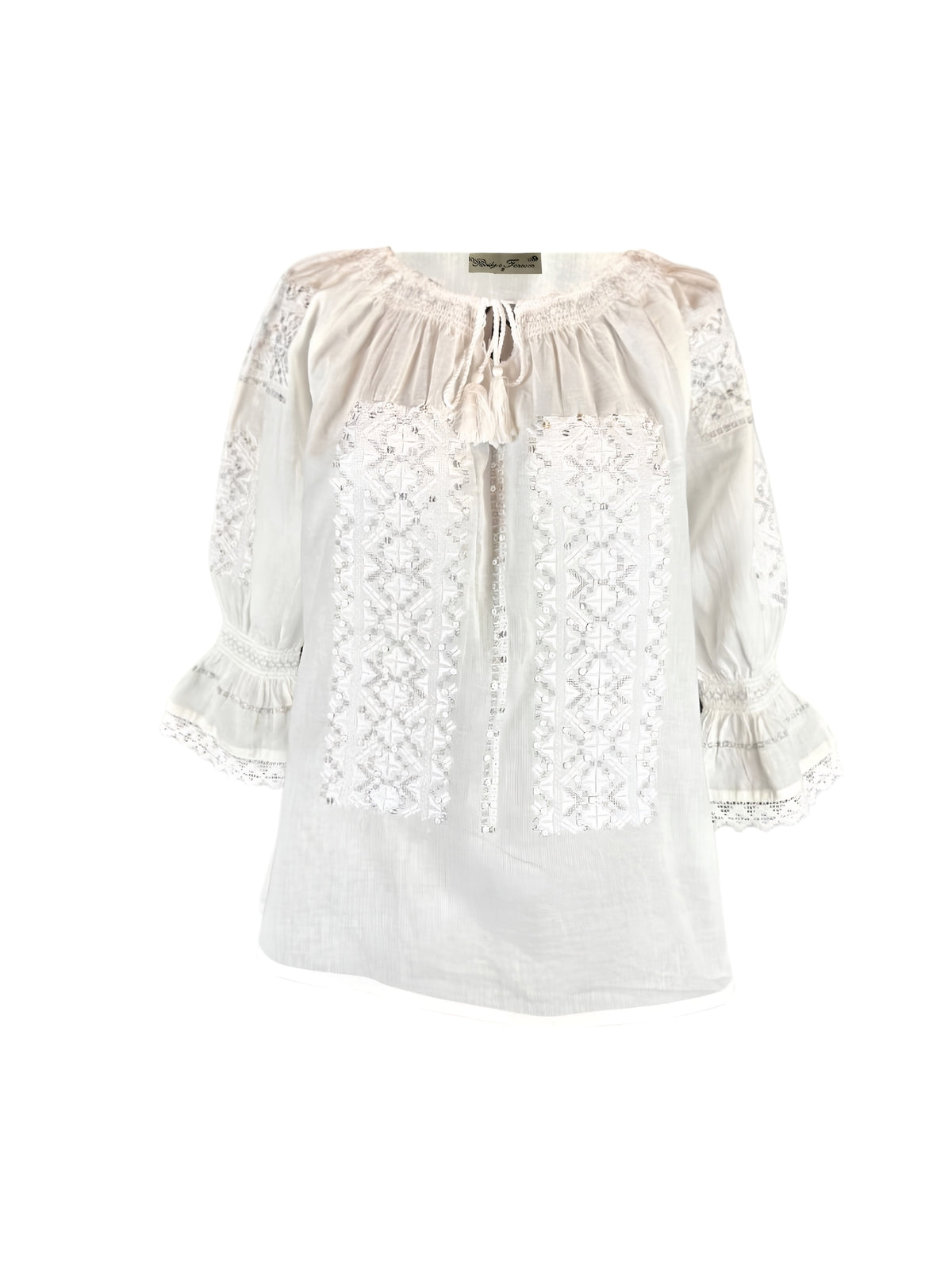 Bluza tip ie dama R25 alb/argintiu