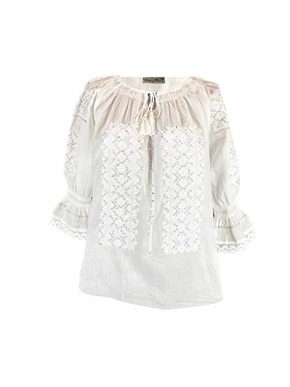 Bluza tip ie dama R25 alb/argintiu