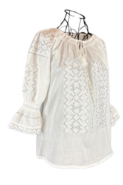 Bluza tip ie dama R25 alb/argintiu