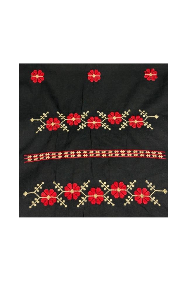 Marama traditionala MCP negru/rosu