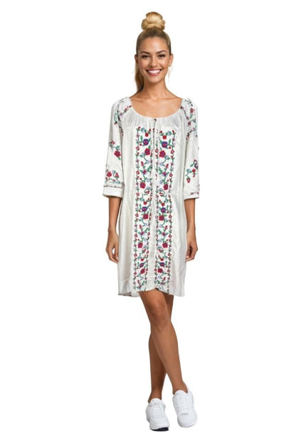 Rochie dama S25 alb/mov