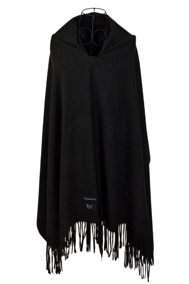 Fular dama uni 24, 180x70cm, negru