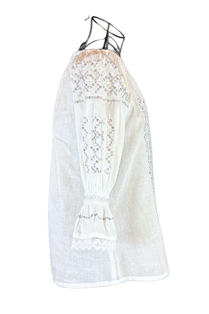 Bluza tip ie dama R25 alb/argintiu