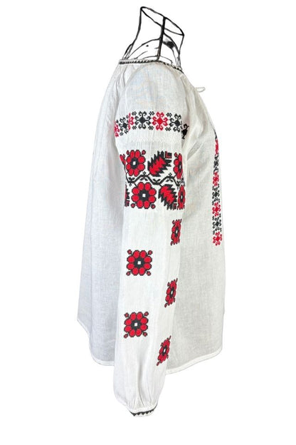 Bluza dama tip ie I26 alb/negru mahon