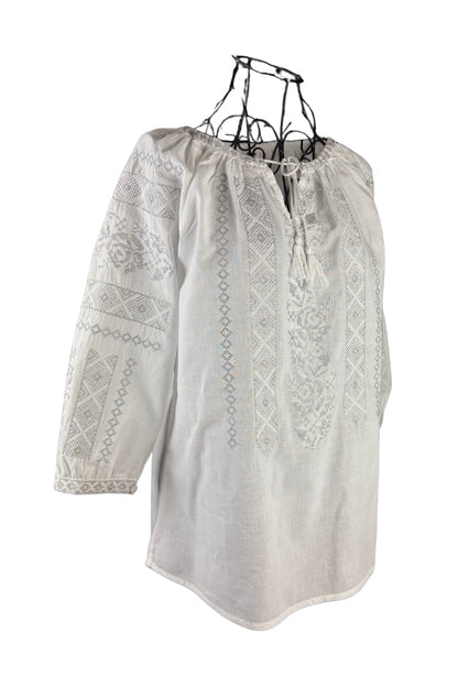 Bluza dama AU26 alb/argintiu