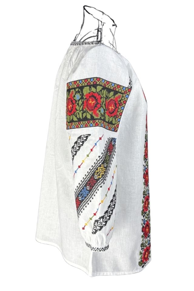 Bluza dama M26 alb/albastru