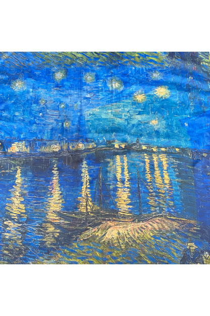 Esarfa patrata NSR dama, albastru cosmic/galben, 70x70 cm