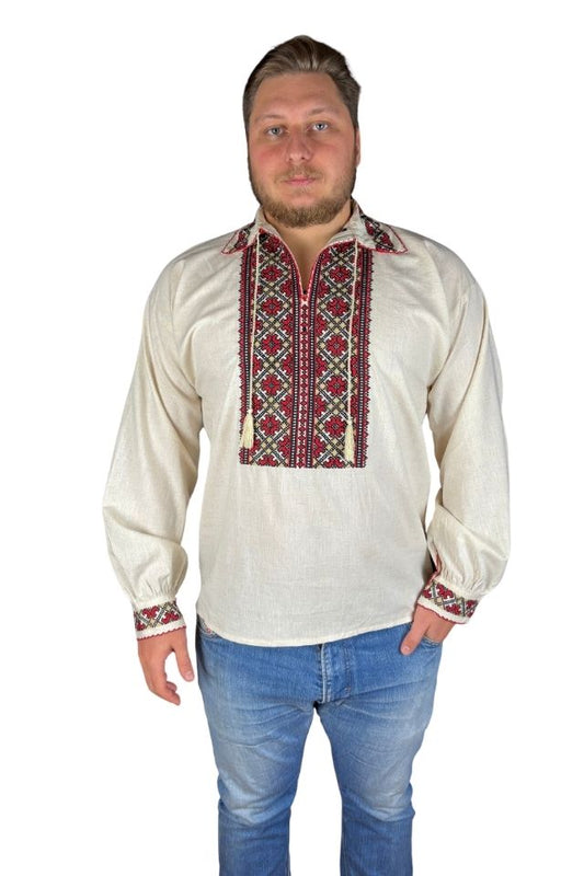 Ie barbati CPB3 bej/rosu
