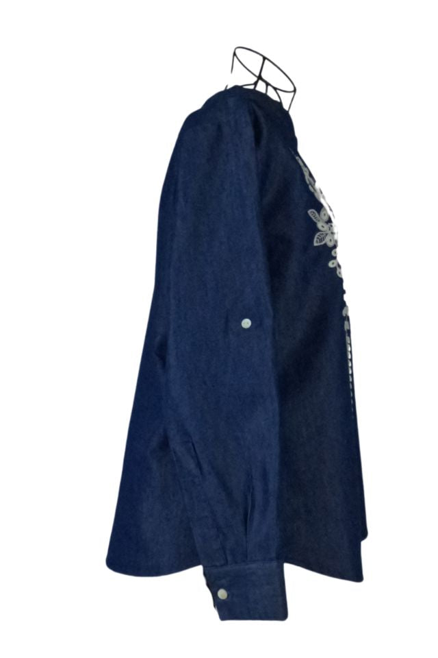 Bluza dama tip ie D24, bleumarin/alb