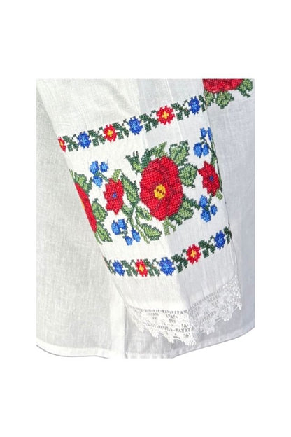 Bluza dama M26 alb verde inchis