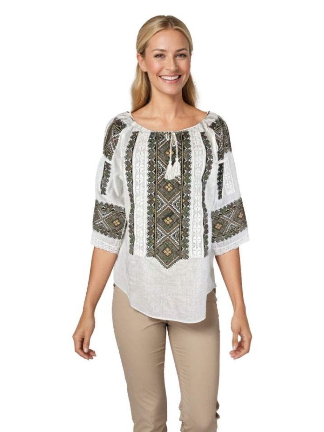 Bluza dama O25 alb/maro