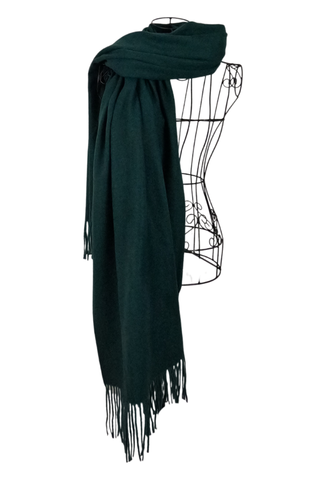Fular dama uni 24U, 180x70cm, albastru petrol