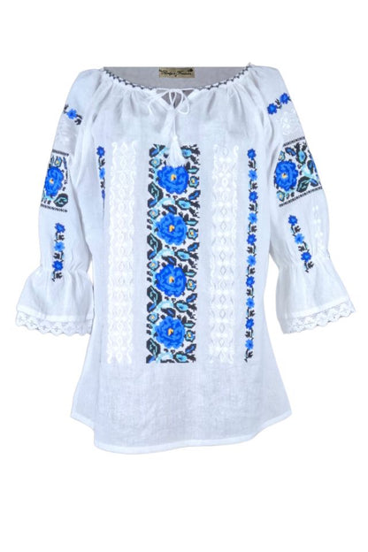 Bluza tip ie dama R46 alb/galben