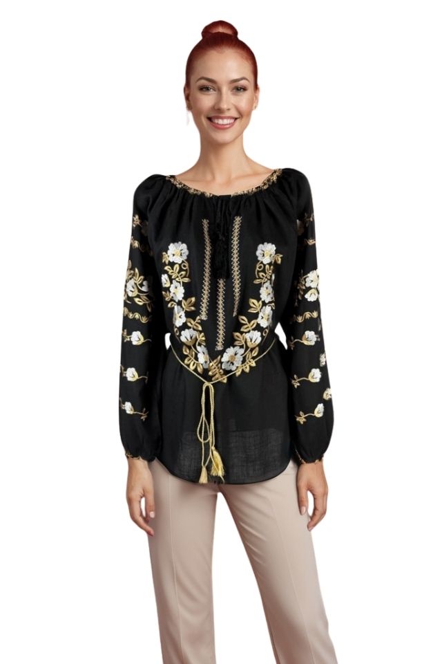 Bluza dama tip ie I26 negru/alb