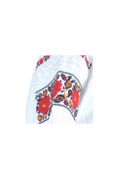 Bluza tip ie dama R46 alb crystal/rosu