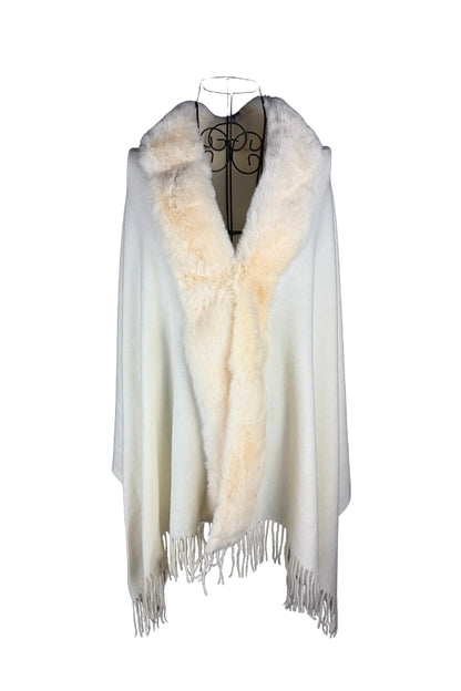 Fular dama tip poncho S crem